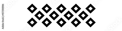 Seamless Geometric Diamond Pattern – Bold Black Abstract Background Design