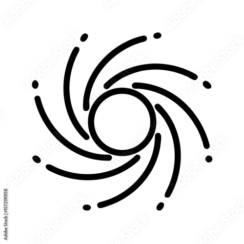 Black Hole Icon with Light Distortion for Astrophysics Study