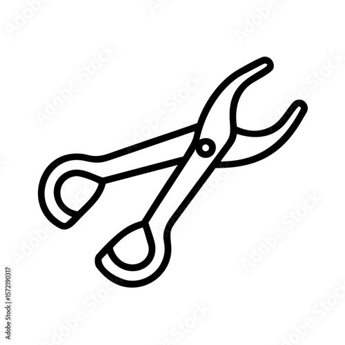 Vector of Forceps Icon for Handling Small Objects in Labs