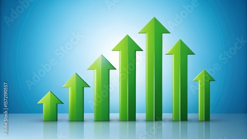 Green Arrows Pointing Upward on a Blue Background Free Download Green Arrows Pointing Upward on a Blue Background - GFXLoad