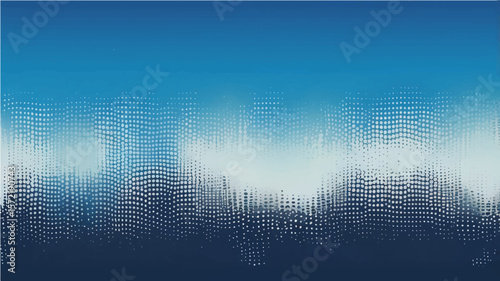 Blue wave abstract background with flowing lines and digital texture
