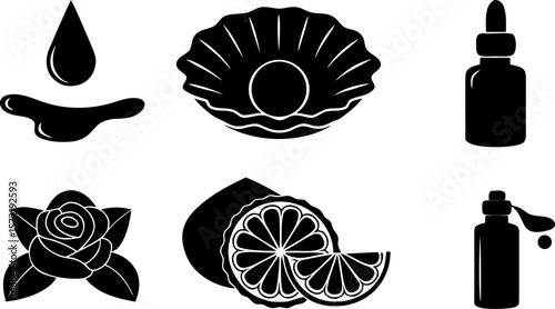 cosmetic ingredient drop shadow black glyph icons  (1).eps