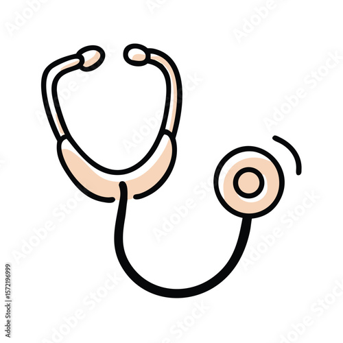 A stethoscope is used for auscultation, listening to internal sounds