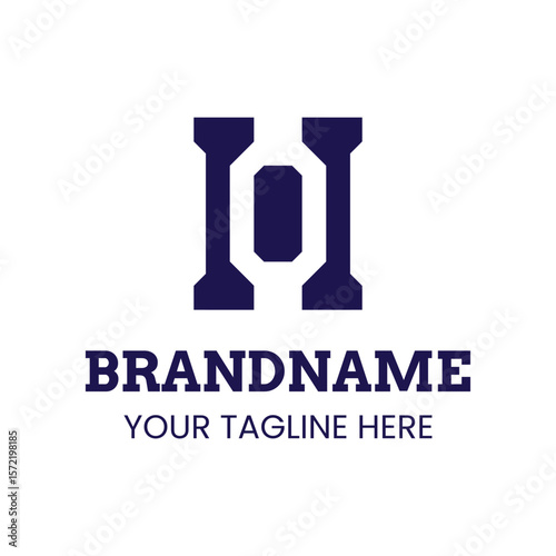 Letters HO Monogram Logo, suitable for any brand with OH or HO initials