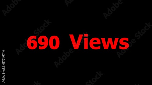 The views counter has reached one hundred thousand. Social network counter displaying numbers counting up to 1000. Rapid increase in social media users	