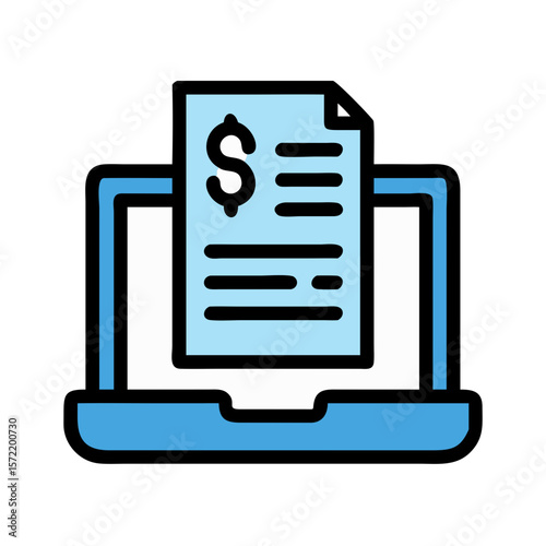 Online banking statement shown on a laptop screen display