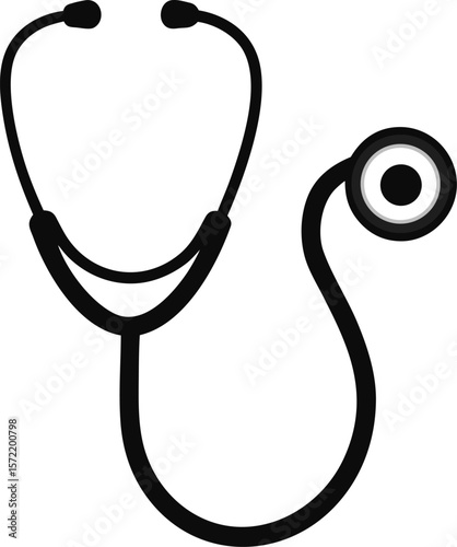 stethoscope on white background