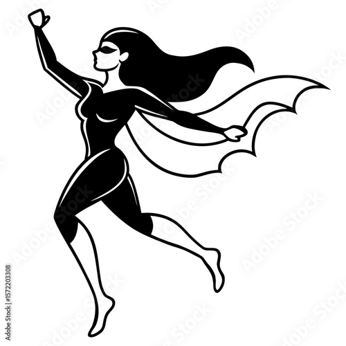  Flying Superheroine Vigilante Icon