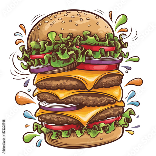 Burger vector illustration art
