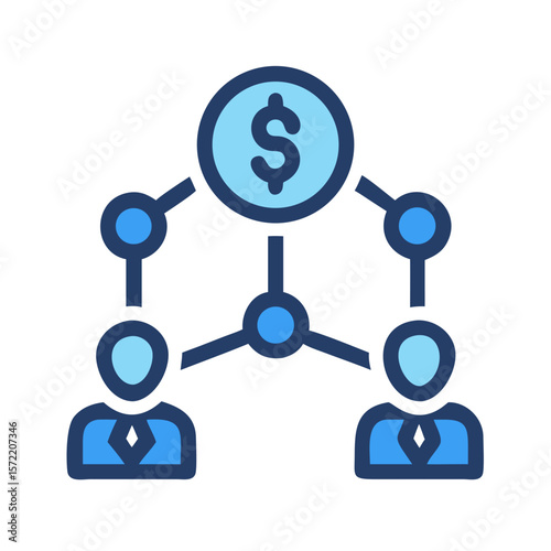 Financial Network Connecting People to a Central Dollar Asset