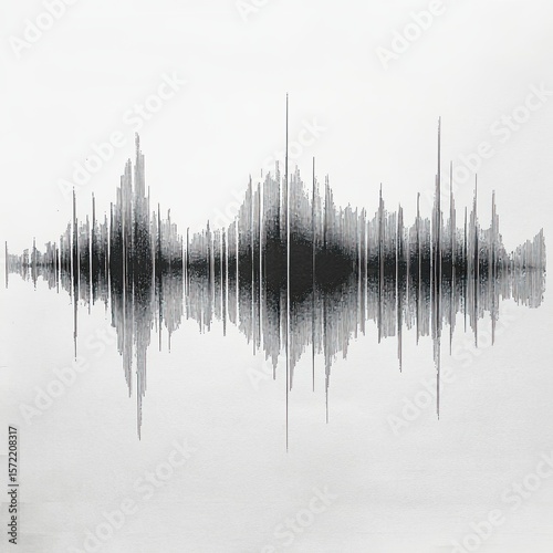 Richter scale Low and High Earthquake Waves vibrating on white paper background, sound wave diagram concept
