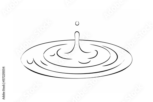 Water drop ripple effect splash liquid