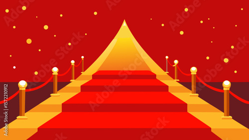 red carpet on a black background