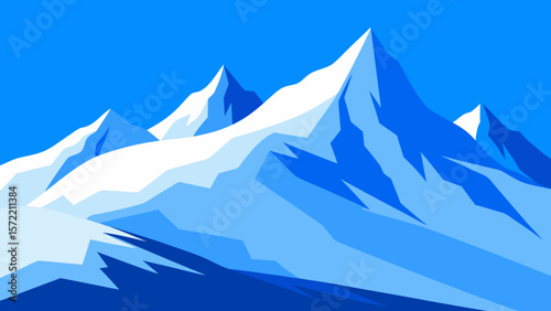 mountain landscape with blue sky