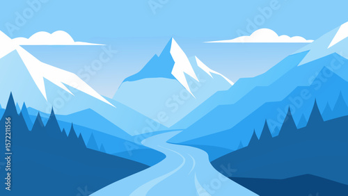 mountain landscape in the mountains