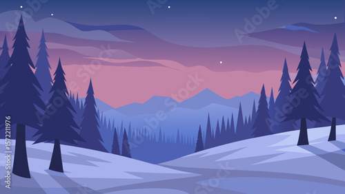 winter mountain landscape