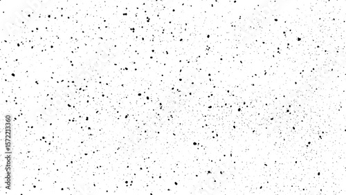 Black Ink Splatter Texture on White Background – Minimal Grunge Dots Pattern