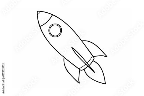 Sleek rocket ship soaring through space spaceship spacecraft