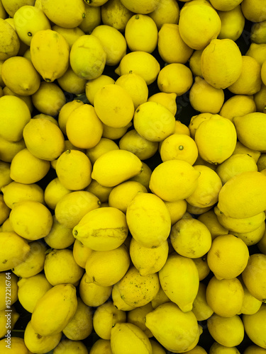 Lemon stack. A vibrant image of fresh, ripe lemons top view. Rich vitamin c, natural and fresh lemon stack.