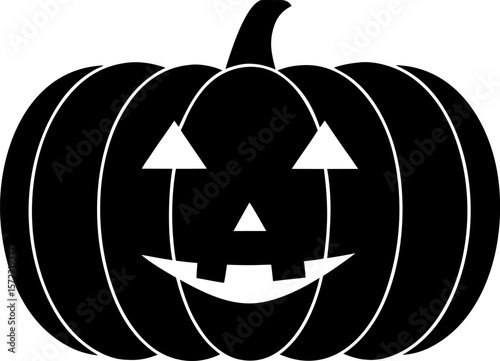 vector black silhouette of a pumpkin  .eps