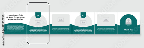 Social media banner frame or social media carousel template or media carousel post design. Editable post frame design.	