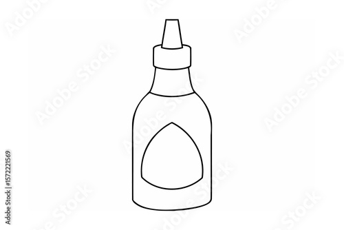 Squeeze bottle with label area condiment bottle sauce bottle