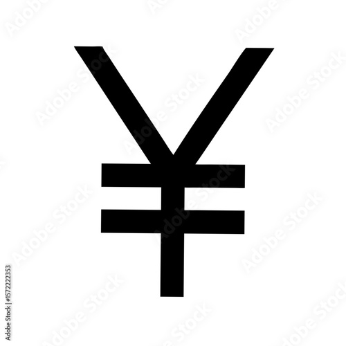 Japanese currency symbol yen on white background yen symbol finance