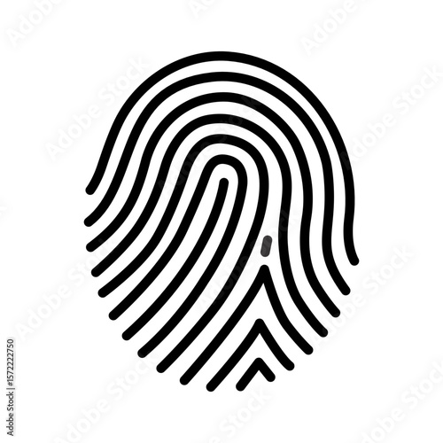 fingerprint icon black single minimalist 