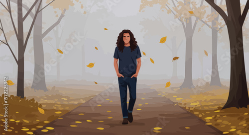 Finding Solace Environmental Sadness Therapy in Autumn Woods
