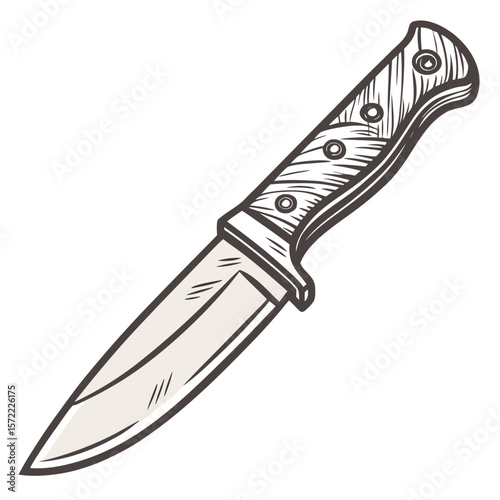 Sharp steel blade with wooden handle knife kitchen knife