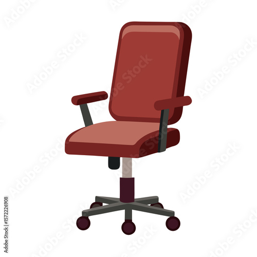 Red office chair with armrests and wheels red chair armchair