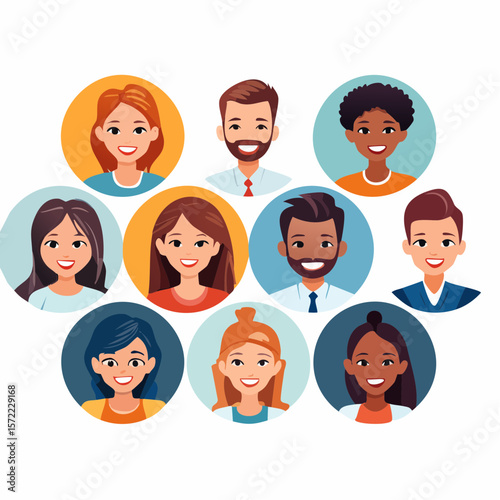 collection of head shots featuring a diverse range of smiling individuals