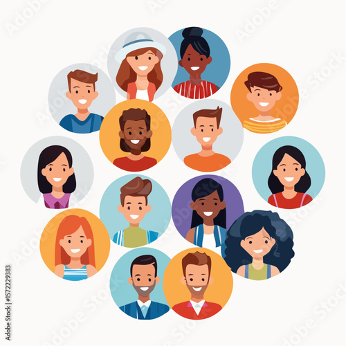 collection of head shots featuring a diverse range of smiling individuals