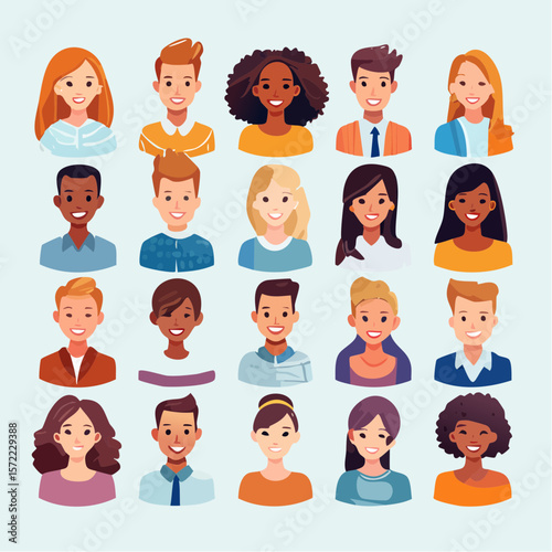 collection of head shots featuring a diverse range of smiling individuals