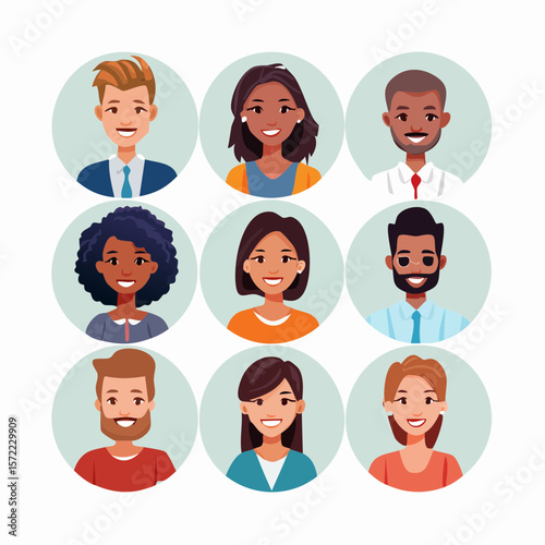 collection of head shots featuring a diverse range of smiling individuals
