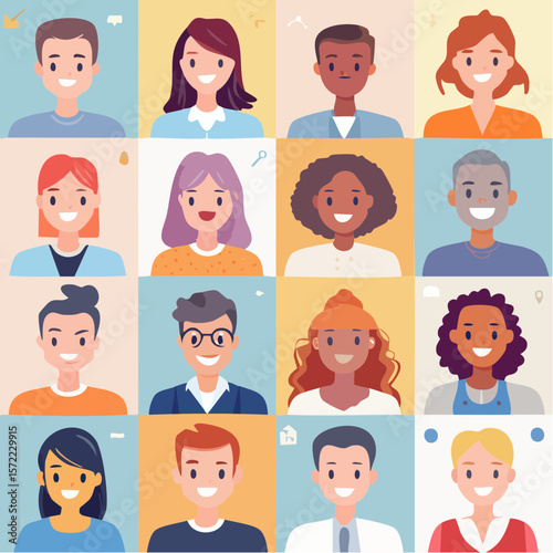 collection of head shots featuring a diverse range of smiling individuals