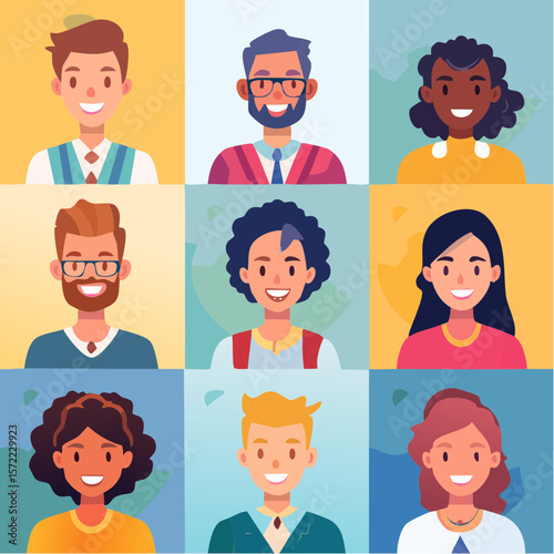 collection of head shots featuring a diverse range of smiling individuals