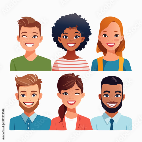 collection of head shots featuring a diverse range of smiling individuals