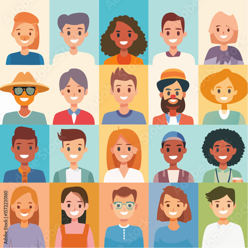 collection of head shots featuring a diverse range of smiling individuals