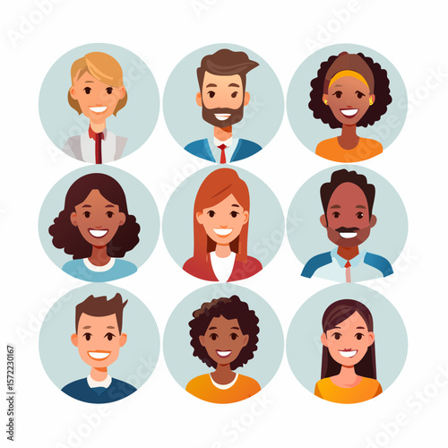 collection of head shots featuring a diverse range of smiling individuals