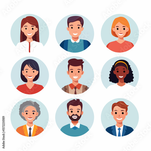 collection of head shots featuring a diverse range of smiling individuals
