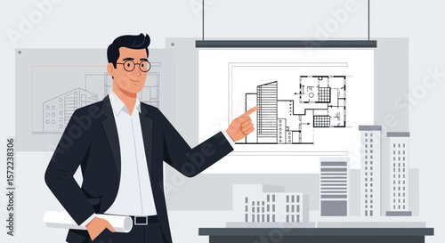 Architectural Visionary Unveiling Innovative Building Designs In Sophisticated Presentation
