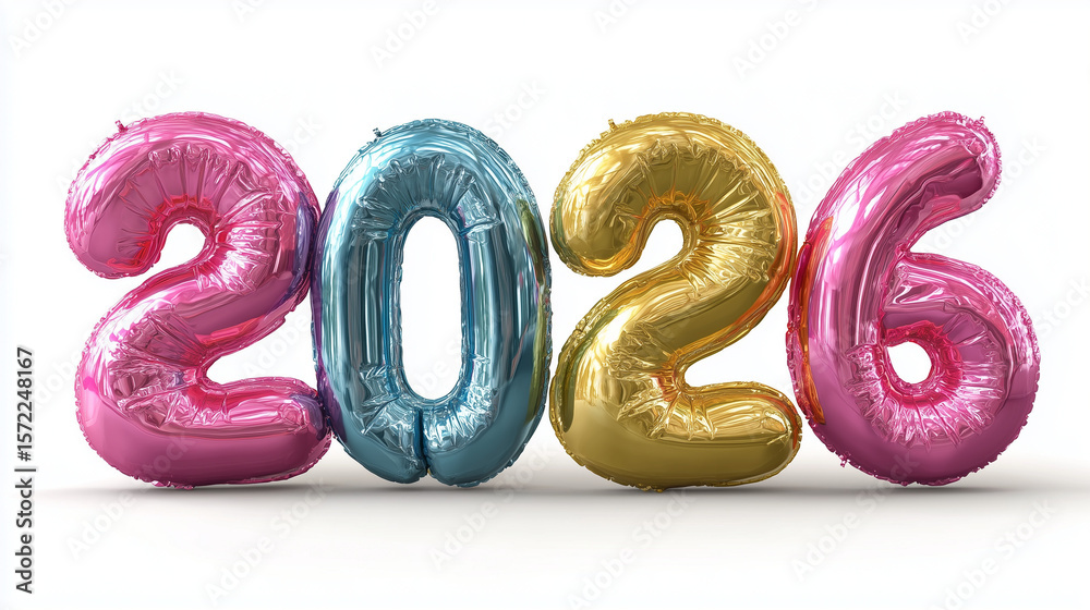 Obraz premium olden realistic balloons numbers 