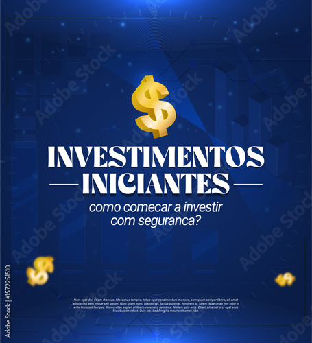 Premium Invest in Crypto Vector Social Media post design