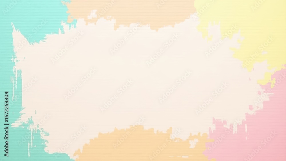 Obraz premium Soft pastel paint strokes on a textured background with copy space