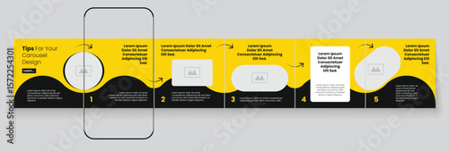 Social media banner frame or social media carousel template or media carousel post design. Editable post frame design.	