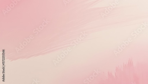 Soft pastel pink background with delicate feather texture and subtle brush strokes