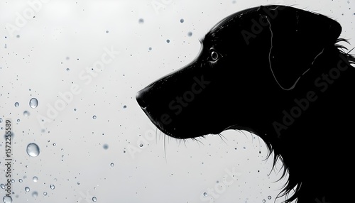 Bold Dog Head Silhouette Logo Design on Clean White Background