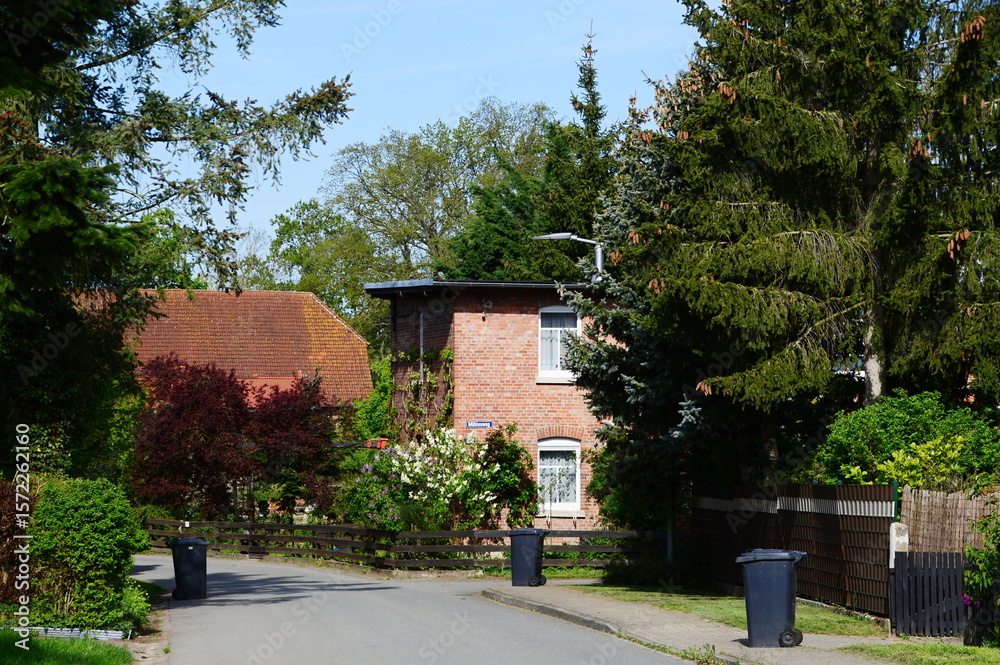 Fototapeta premium Street Scene in the Village Süpplingenburg, Lower Saxony