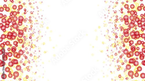 Abstract colorful background. A multitude of floating bubbles. A fun background for projects and festive designs. Colorful confetti on transparent background. Amazing colorful balloon down.